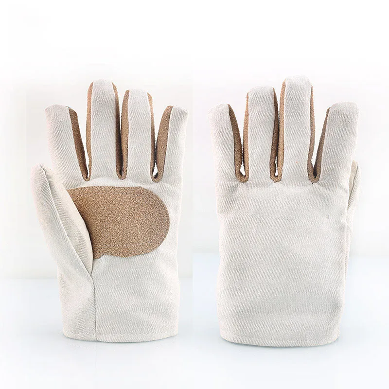 1 пара рабочие перчатки сварочные перчатки утолщенные холщовые износостойкие Нескользящие строительные Обработка защитные рабочие