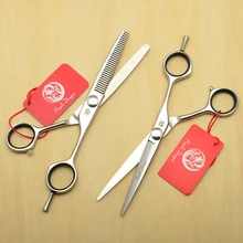 6 дюймов 17,5 см фиолетовый дракон Япония 440C профессиональные человеческие волосы ножницы парикмахерские ножницы для резки филировочные ножницы Z1021