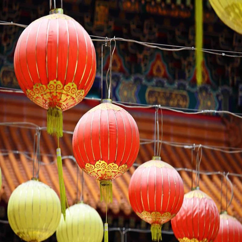 4 шт. китайские красные фонарики 40 см китайский новогодний фестиваль свадебные предметы домашнего обихода китайская культура Китайская свадьба