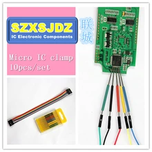 Микро IC зажим 10 шт./компл. SOP/SOIC/TSSOP/TSOP/SSOP/MSOP/PLCC/QFP/TQFP/LQFP/SMD IC тестовый чип pin мини-чипы гнездо адаптера