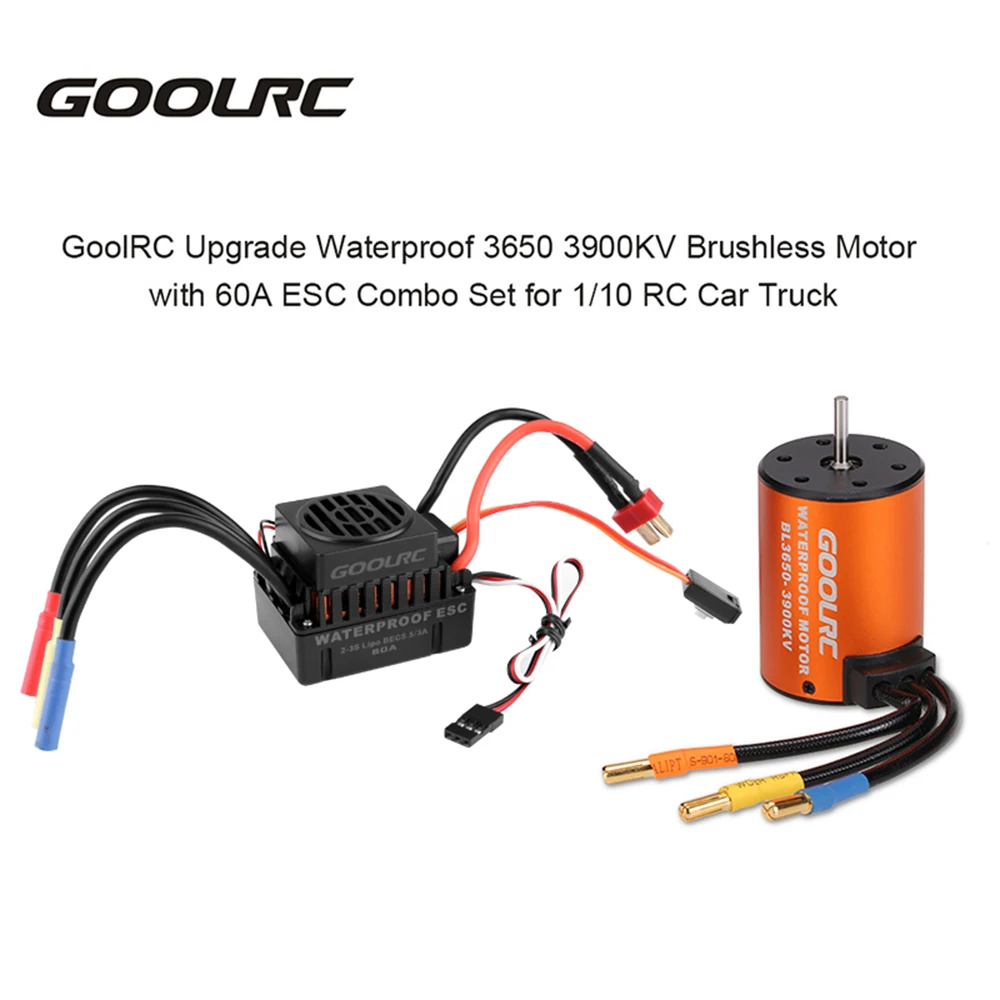 GoolRC обновление водонепроницаемый 3650 3900KV бесщеточный двигатель с 60A ESC