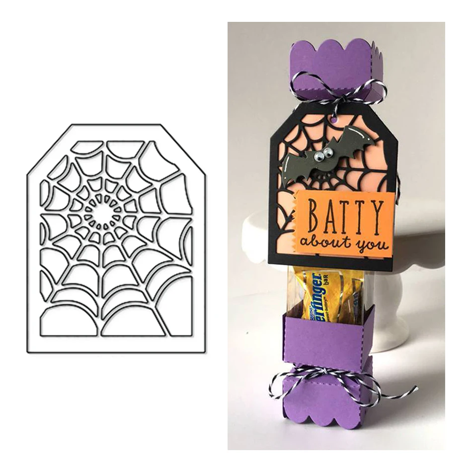 DiyArts Хэллоуин паутина тег металлические режущие штампы Хэллоуин для скрапбукинга открытки для создания альбома тиснение ремесла высечки новое ремесло
