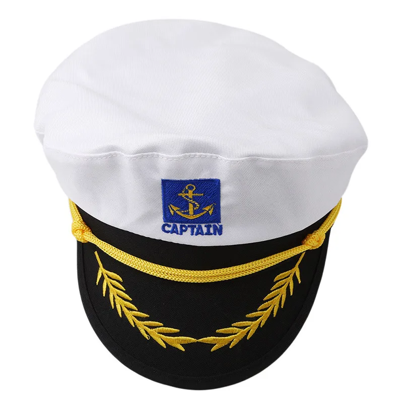 1PC2019 The Latest Navy Marine Yacht Boat Ship Sailors Navy Captain Military Cap Adult Unisex Fancy Dress Supplies - Цвет: 974511