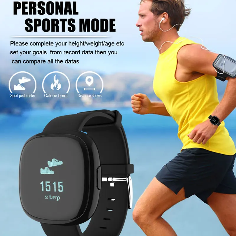 Chycet Smart Band P2 Heart Rate Monitor Smart Bracelet Pedometer Fitness Tracker Blood Pressure Watch Smartband for Android IOS
