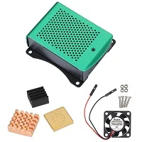 Черный Raspberry Pi 3 корпус Модель B+ Raspberry Pi алюминиевый корпус Металлический Корпус Вентилятор охлаждения с винтами теплоотвод+ комплект корпуса - Цвет: Черный