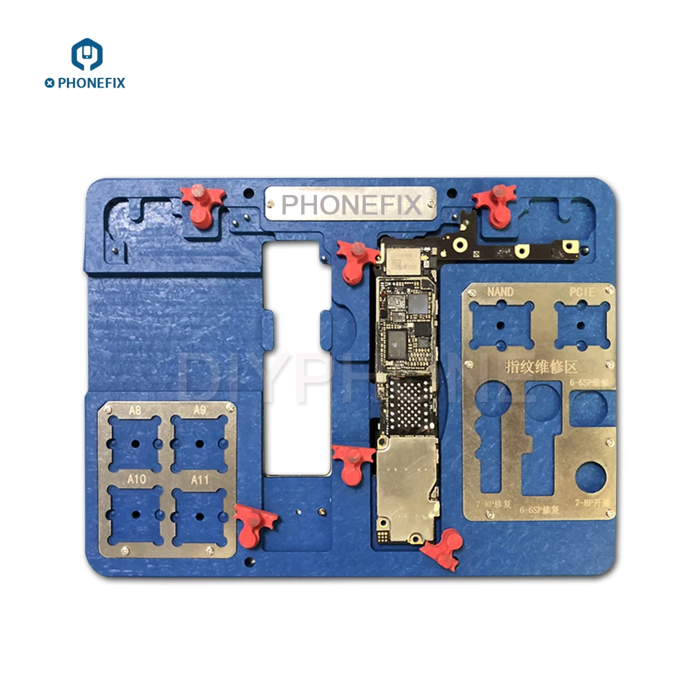 PHONEFIX PCB держатель материнской платы приспособление Рабочая платформа для iPhone 8 7 6SP 6 A8 A9 A10 A11 PCB приспособление держатель пайки ремонт