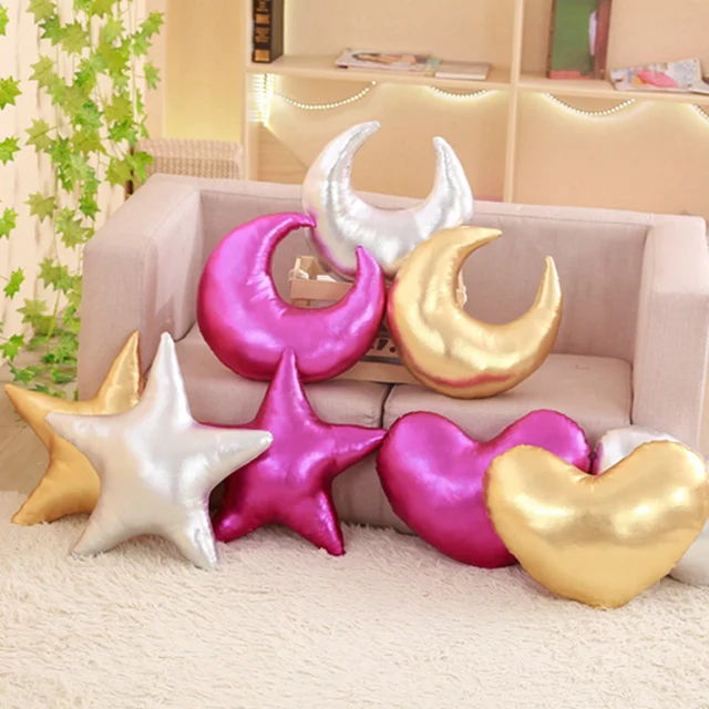 Soft Shining Sky Series Pillow Stuffed Moon/Star /Heart Plush Toys Soft Cushion Nice Sofa Pillow Kawaii Christmas Gift For Girl 1
