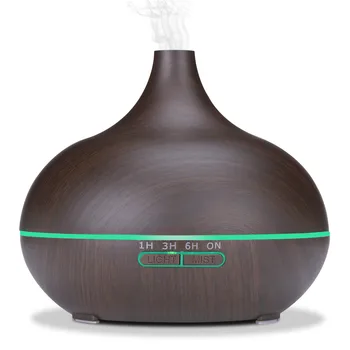 

VVPEC 300ml Air Humidifier Essential Oil Diffuser Aroma Lamp Aromatherapy Electric Aroma Diffuser Mist Maker for Home-Wood