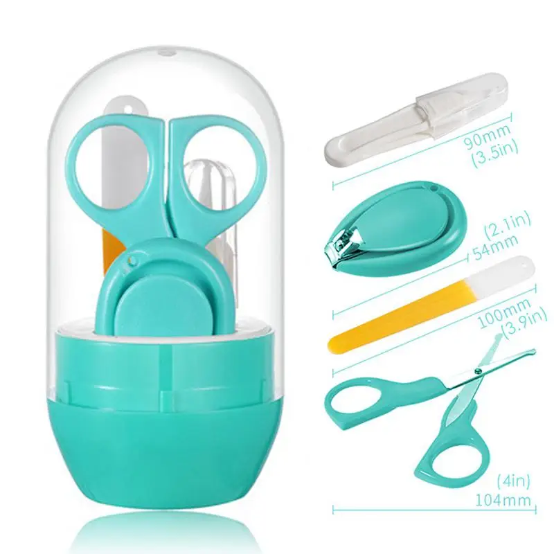 4 в 1 младенческий новорожденный маникюрный набор безопасный пилка для ногтей инструмент для стрижки ногтей принадлежности для ухода за ребенком