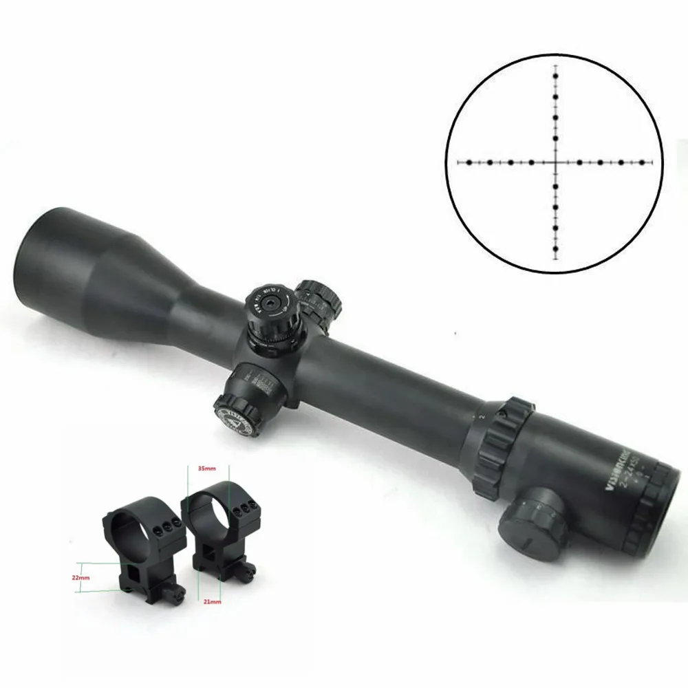 Visionking 2 24x50 первый фокусный самолет прицел Mil Dot охотничья тактическая Оптика