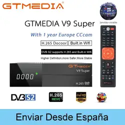 GTMedia V9 Супер Спутниковый ресивер bult-в WiFi с 1 год Испания Европа Cccam Клайн Full HD DVB-S2/S Freesat V9 супер рецепторов