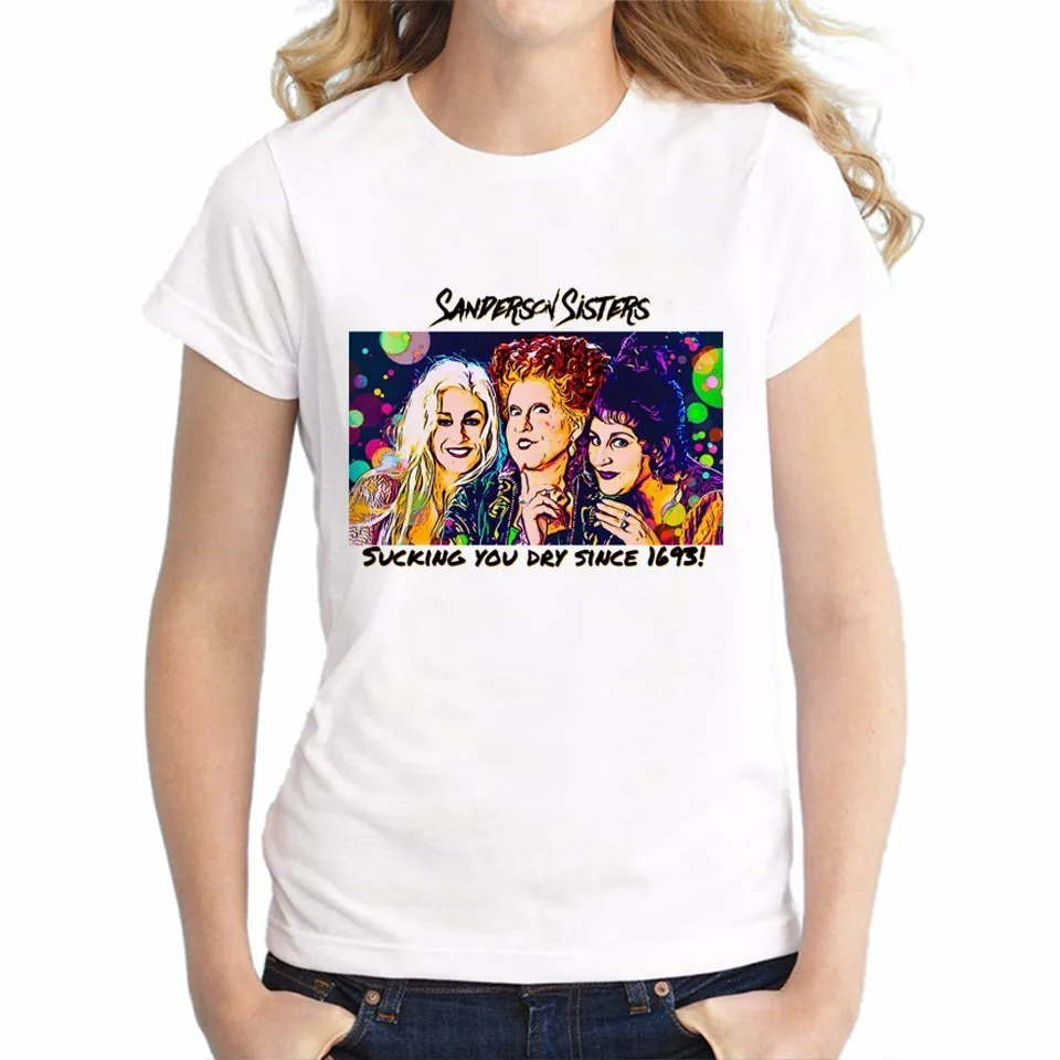 2017 Sanderson Sisters Women T Shirts Vintage Tour Poster Printed T Shirt Short Sleeve O Neck