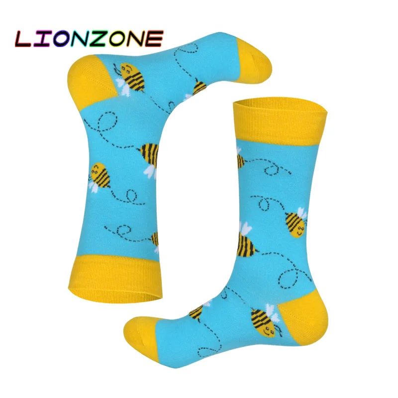 LIONZONE осень зима Новые мужские и женские пары прилив колено высокие носки