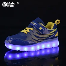 Размер 25-37, Детские светодиодный кроссовки, обувь для мальчиков, детская обувь с зарядкой через usb, светящийся светильник, светящиеся кроссовки для девочек, школьная обувь