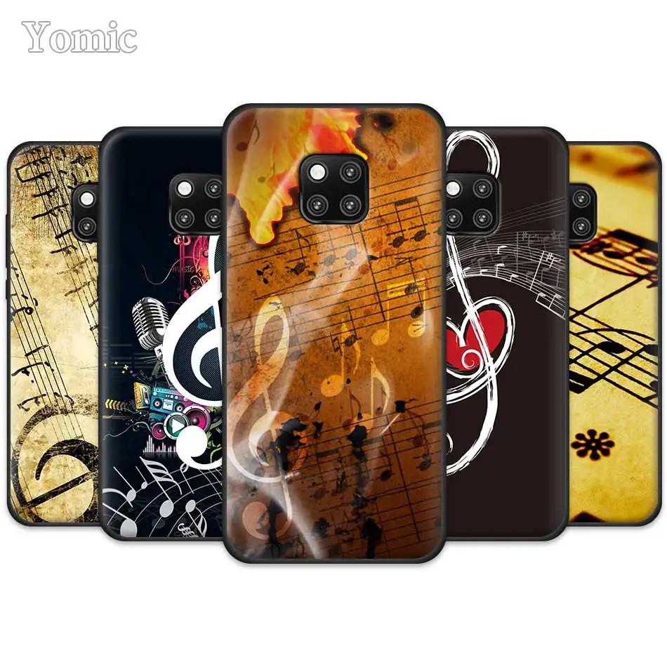 

musical note TPU Soft Case for Huawei Mate 20 Pro 10 20 Lite Honor 20 Lite 20 Pro P20 P30 Pro Silicone Cell Phone Case