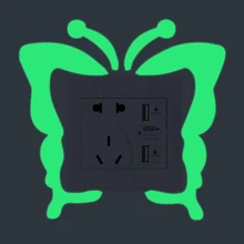 1 шт. горячая распродажа Бабочка Зеленый свет светящаяся игрушка Переключатель стикер мультяшка светящаяся в темноте игрушка