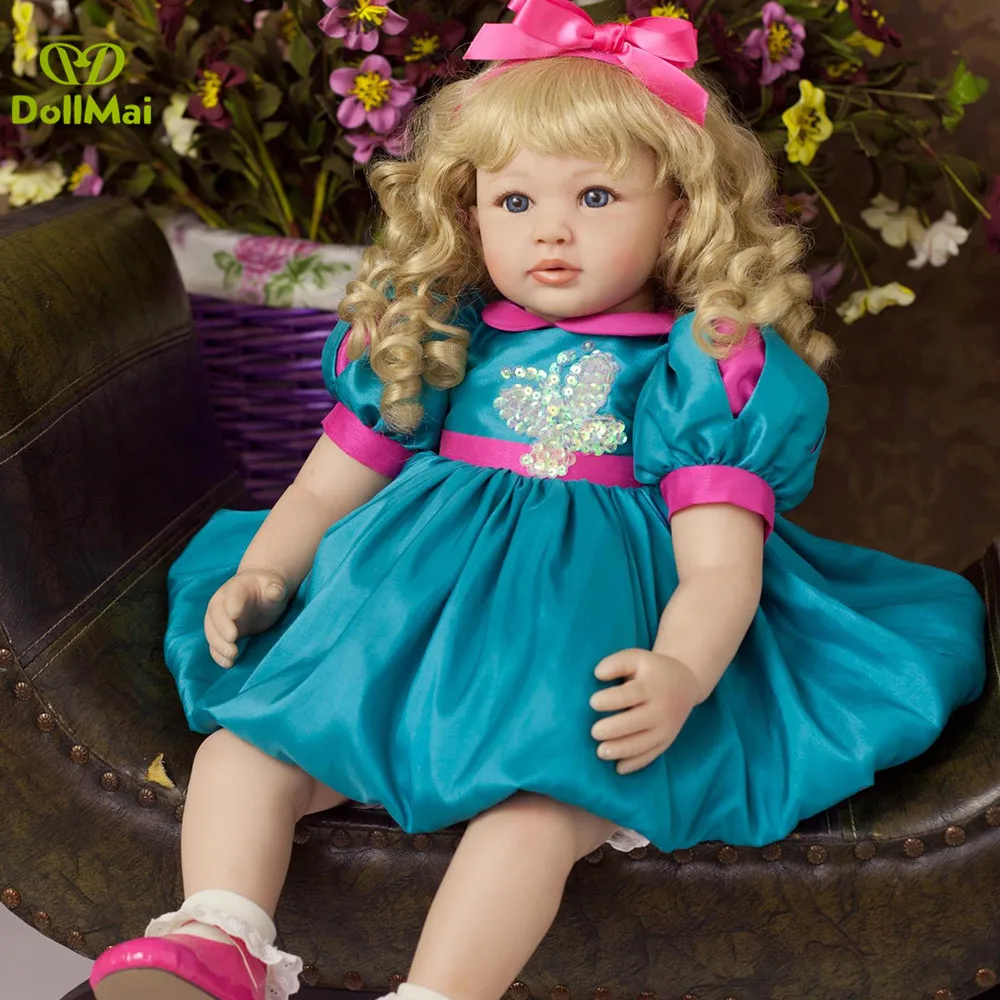 24\ Silicone Reborn Baby Doll Toys 60cm vinly Princess Girl bebe reborn toddler bonecas Brinquedos Limited kids Birthday Gift