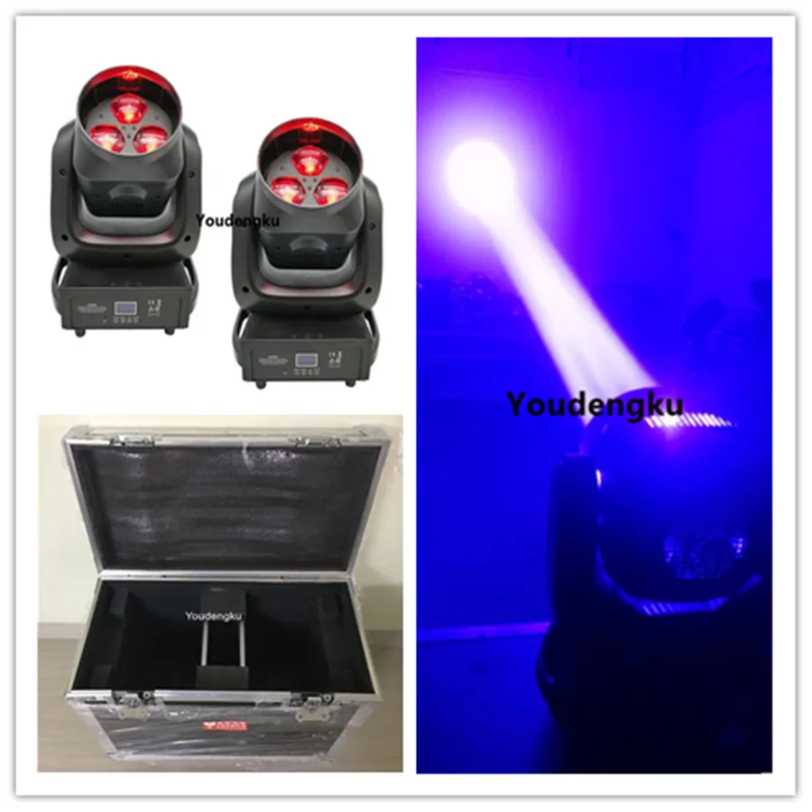 

2 pieces with flightcase Popular bee eye moving head led mimi 3X40w 4 in1 rgbw lyre dmx led beam moving head zoom wash light