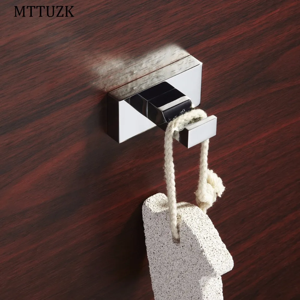 MTTUZK 100 Solid Brass Chrome Clothes hooks kitchen hook Bathroom robe