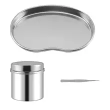 3 шт. Медицинская нержавеющая сталь хлопок тату контейнер для дезинфекции Танк стерилизатор пластины лоток инструменты для пинцета