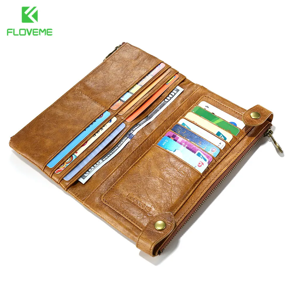 imágenes para FLOVEME de Lujo de LA PU + Bolso de Cuero Genuino Para el iphone 7 7 Más estuche de cuero Billetera bolsa Para el iphone 6 6 s Más Para Samsung Galaxy S5 S6 S7 Borde imágenes para FLOVEME de Lujo de LA PU + Bolso de Cuero Genuino Para el iphone 7 7 Más estuche de cuero Billetera bolsa Para el iphone 6 6 s Más Para Samsung Galaxy S5 S6 S7 Borde