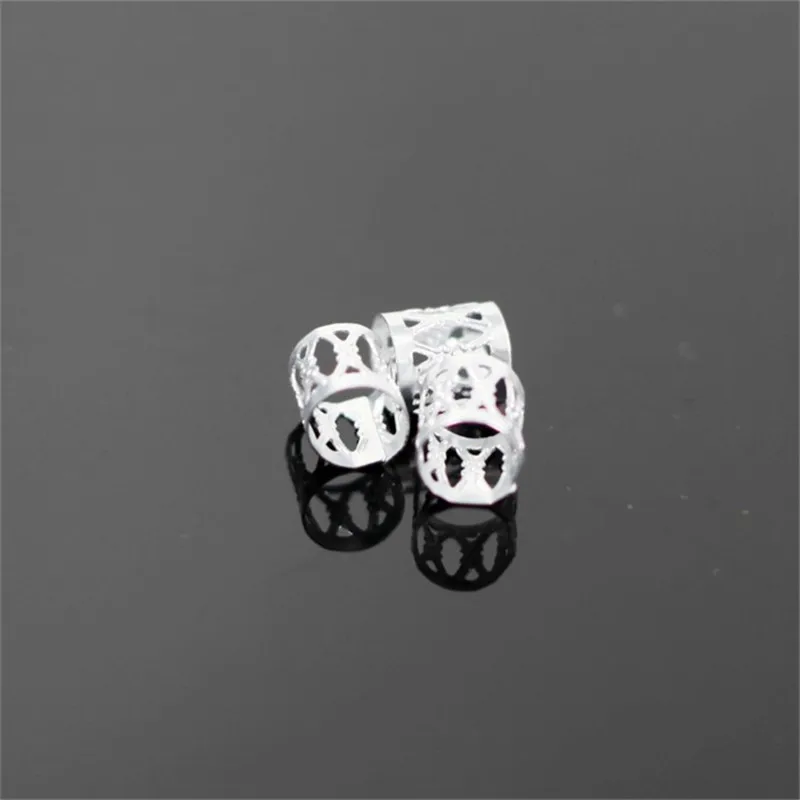 Yidensy 100pcs Aluminum Hair Braid Cuff Clip Hollow Tube Reggae Jamaica Loc Dreadlock Beads for Braids Twists Jewelry Accessory Jewelry Findings