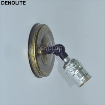 

Vintage Lampholder Wall Lamp Black/Bronze Iron Base Gold/Silver/Black/Bronze Lampholder With Knob Switch Wall Mounted Sconces