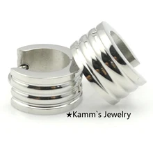 Мужские байкерские рождественские подарки вечерние Pendientes brincos серьги-кольца серебряные позолоченные 316L ювелирные изделия из нержавеющей стали оптом KE354