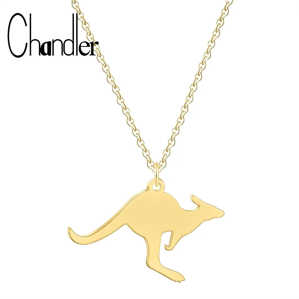 

Chandler Vintage Minimal Kangaroo Necklace For Women Stainless Steel Rose Gold Australia Animal Vacation Wallaby Gift Mom Colier