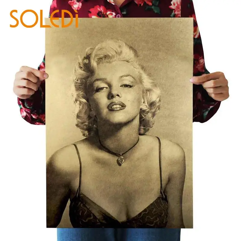 

Hot Marilyn Monroe Vintage Kraft Paper Poster Art Print Fashion B Style