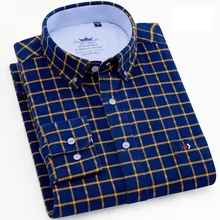 Весна и осень для мужчин фланель плед Slim fit платье рубашка мужской хлопок с длинным рукавом бизнес рубашки для мальчиков повседневное