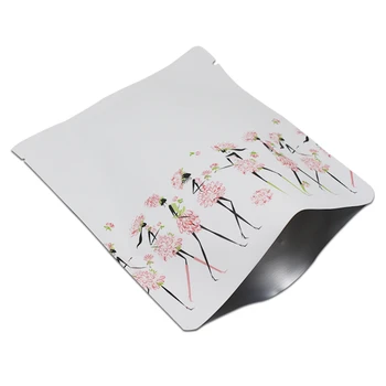 

200Pcs 13.5*15.5cm Pure Aluminum Foil Heat Seal Retails Package Bag Mylar Foil Snack Food Crafts Storage Bag with Beauty Print