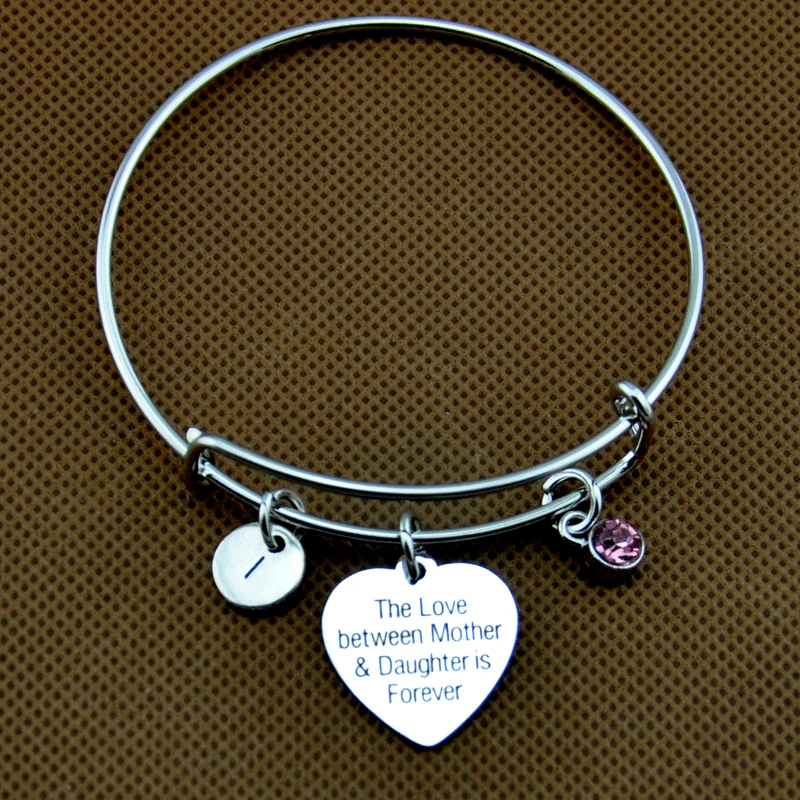 

The love between mother and daughter is forever.Mother Daughter Gift,Expanding Bangle Bracelet, Mother Gift, Gift for Mom