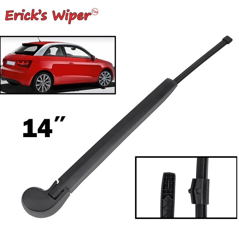 Erick's Wiper 14" Rear Wiper Blade & Arm Set Kit For Audi A1 Hatchback