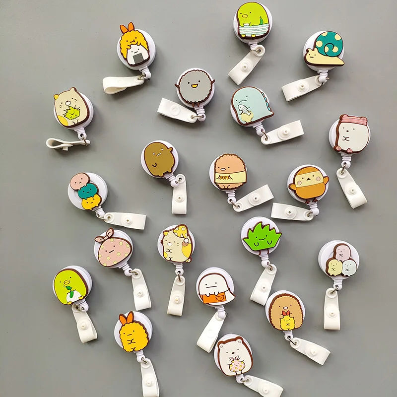 

20Pcs/lot Mix Cute Cartoon Nurse Retractable Badge Reels Security Badge Nursing Id Card Holder for Work Nurse Gift