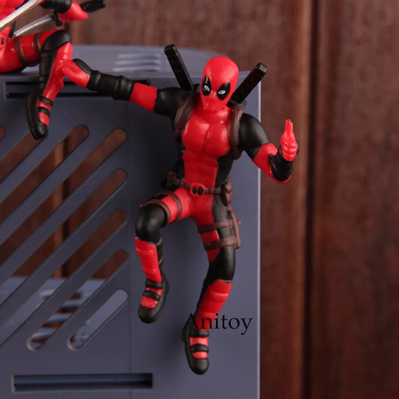 Marvel Legends X-men Deadpool мини-ПВХ фигура горячие игрушки фигурка дедпула автомобиль домашний украшение-кукла с магнитом 4 шт./компл. 8,5 см