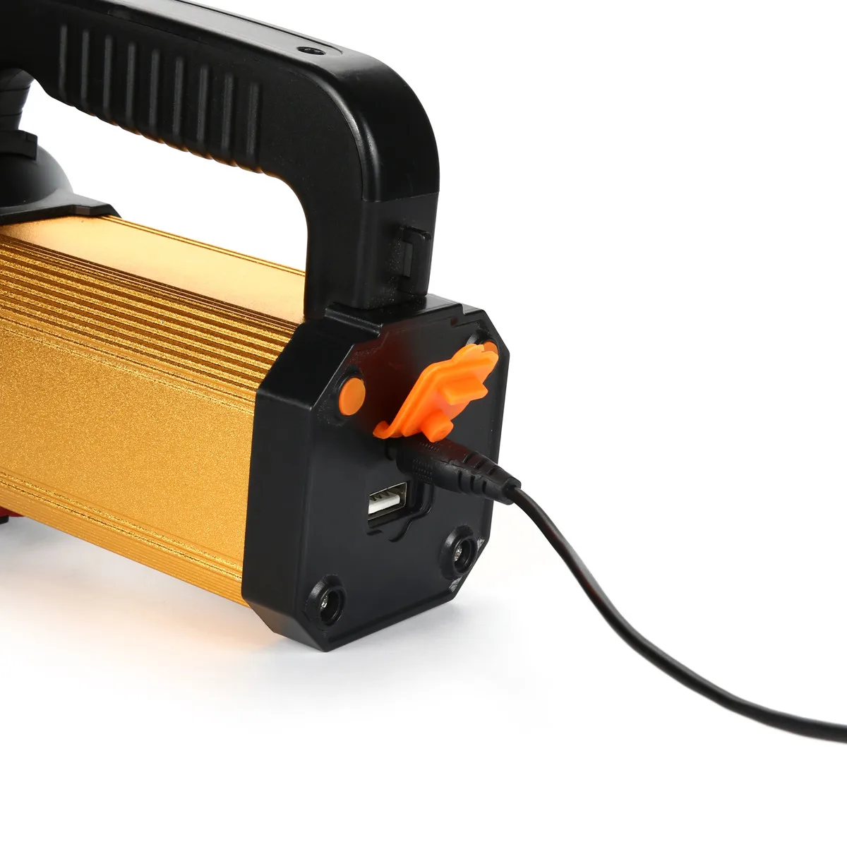 Perfect Bright Searchlight Handheld Portable Spotlight LED Rechargeable Flashlight USB Camping Fishing Barbecue High-low-flash #EX 11 Perfect Bright Searchlight Handheld Portable Spotlight LED Rechargeable Flashlight USB Camping Fishing Barbecue High-low-flash #EX 11