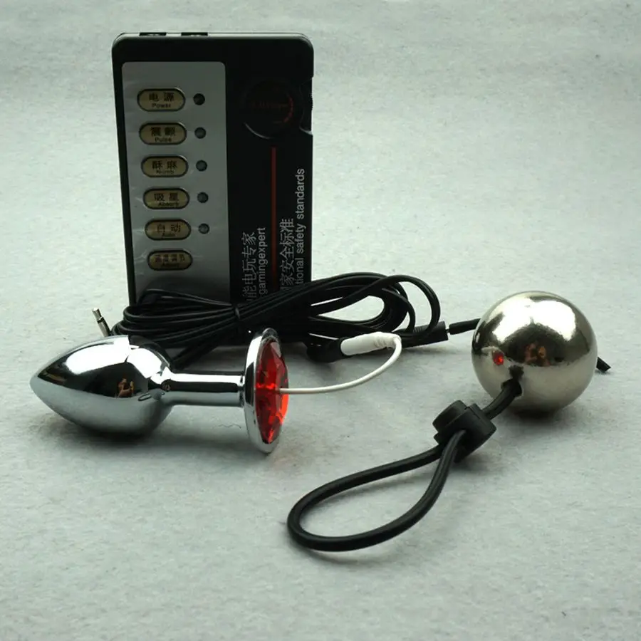 Electrical male orgasm Body builder shaved