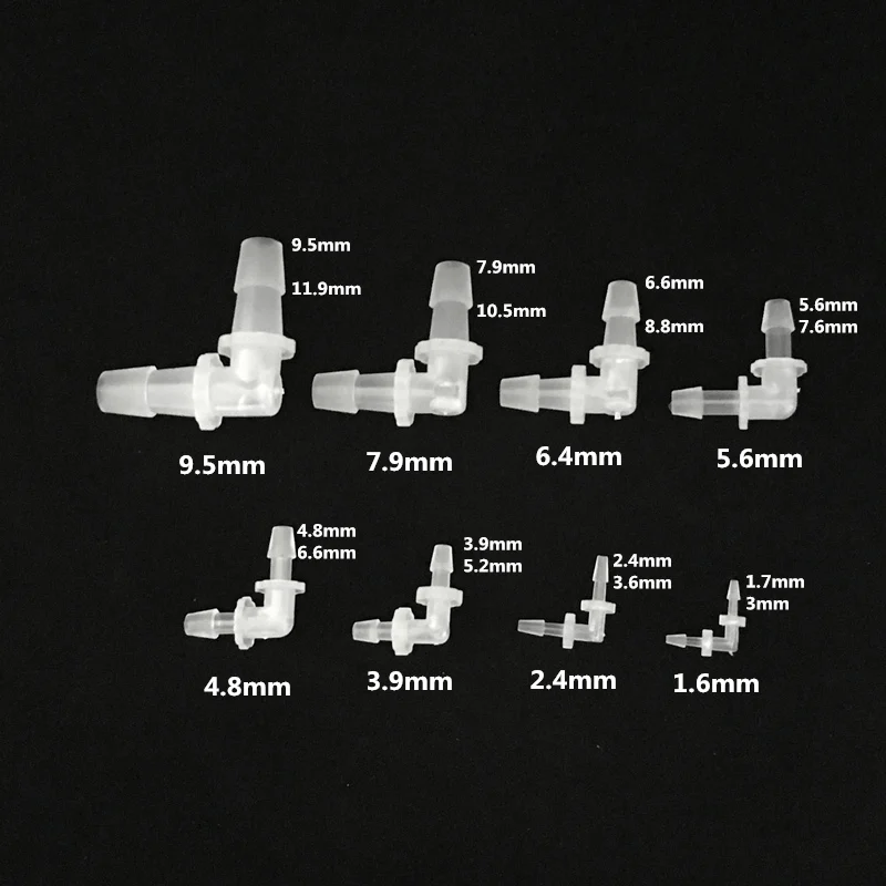 4 шт. 1,6 мм-9,5 мм колючая равная тройник шланг разъем для рыбы трубка для резервуара адаптеры