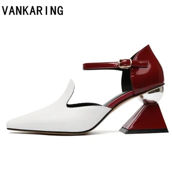 

colored sculpture heel fashion women high heel shoes pumps pointed toe ladies party wedding shoes summer leather women sandals