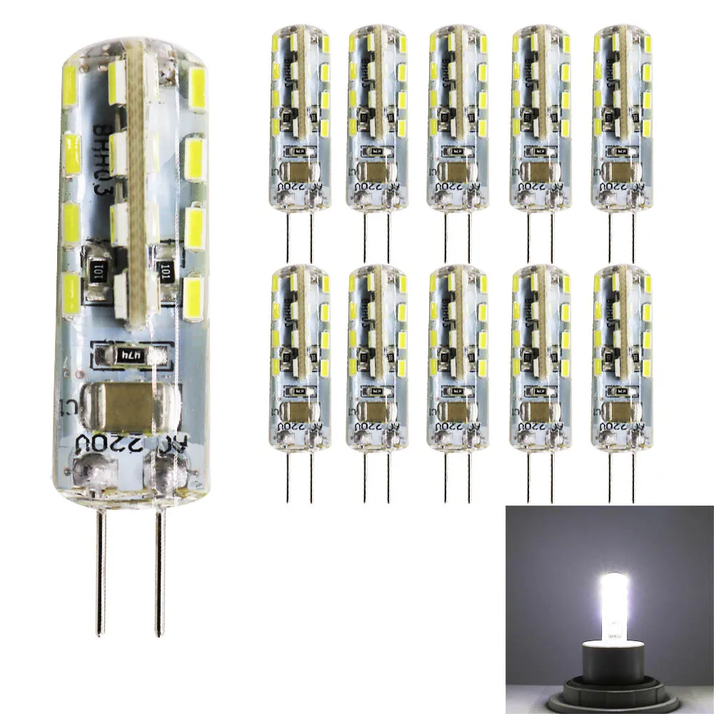 10 шт. G4 светодиодные лампы 220 в 360 градусов угол луча кремния led 32 LED SMD 3014