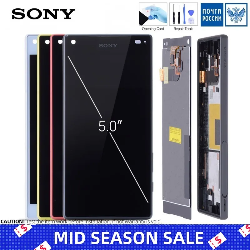 

Original 4.6'' For SONY Xperia Z5 Compact LCD Touch Screen Z5 MINI Display Digitizer Assembly E5823 E5803