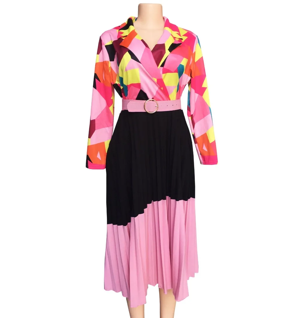 Новые модные печатные разноцветные платья для женщин/леди, элегантные платья 3 цвета