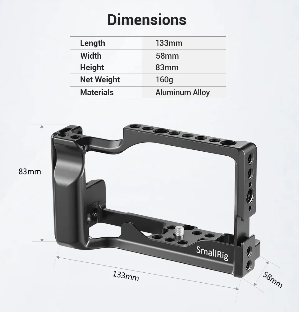 Клетка для камеры SmallRig M6 для Canon EOS M3 и M6, фитинг, светильник, весовой элемент с натовским рельсом, крепление для холодного башмака 2130