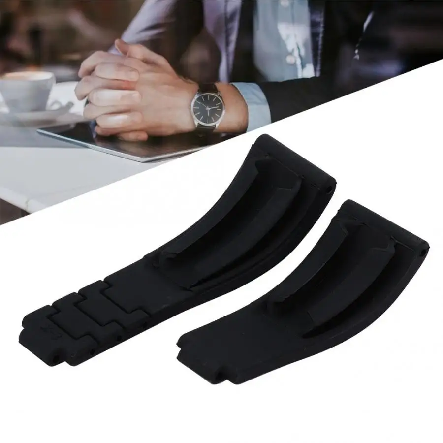 

Replacement Premium Silicone Watch Strap Black Wristwatch Band for Submariner