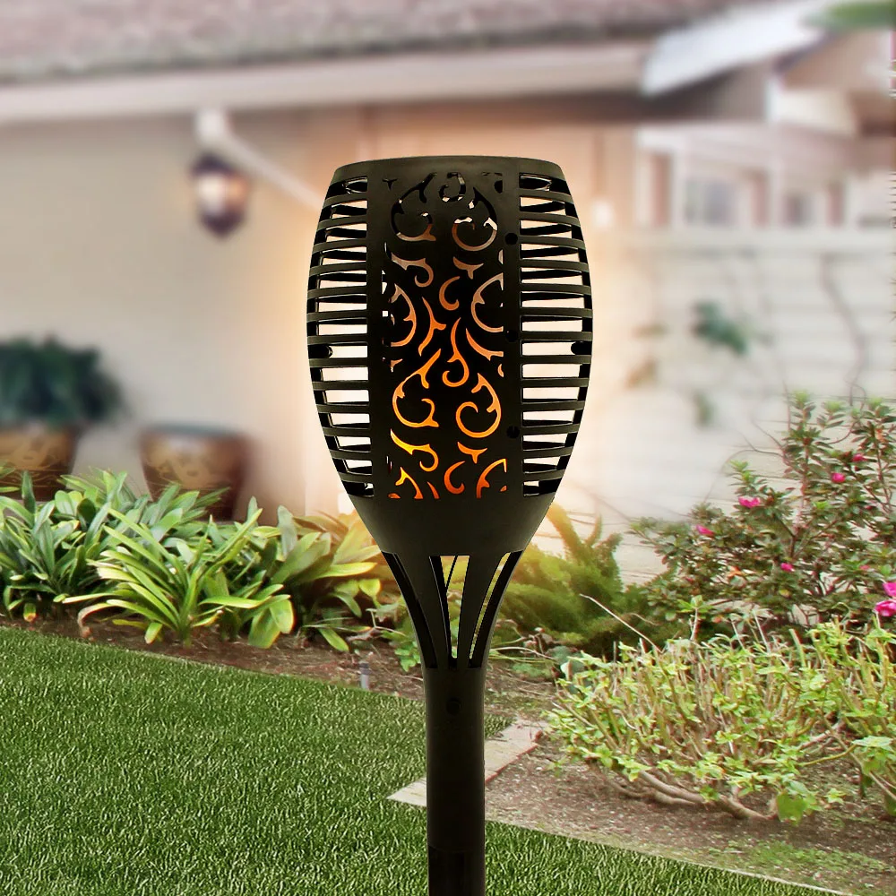 

1 x Outdoor Solar Flame Lamp Flickering Fire Effect Torch 96 LED light Waterproof For Home Garden Landscape Christmas Decoration