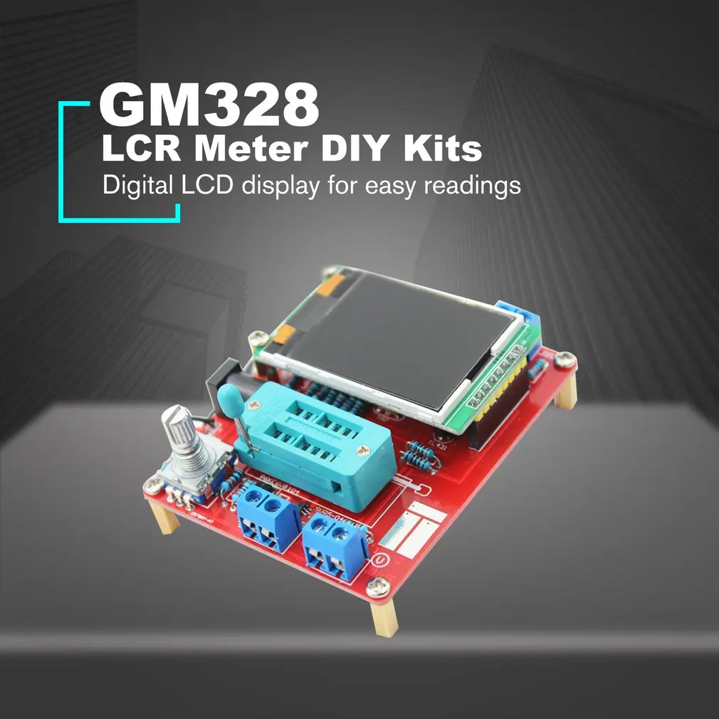 GM328 DIY Транзистор тестер инструмент Запчасти измерения частоты метр ЖК дисплей