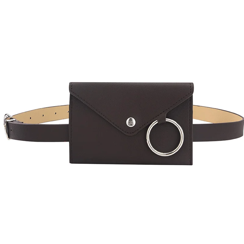 Fashion Women Chest Bag Solid Color Ring PU Leather Messenger Shoulder Crossbody Clutch Bag Packet Handbag Bolsa Feminino SS0421 (8)