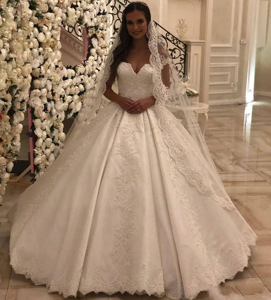 2019 satin wedding dresses