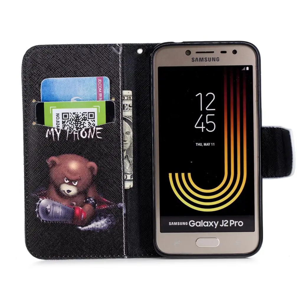 Для Samsung Galaxy J2/J2 Pro (2018)/Grade Prime Чехол SM J250 с милым рисунком Флип кожаный чехол